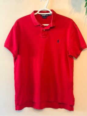 Vintage POLO RALPH LAUREN Custom Fit Red Polo Shirt